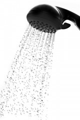 Shower head with running water