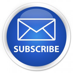 Email Subscription Picture with Envelope inside a circle and the word "subscribe"
