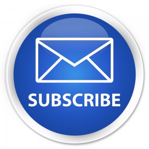 Email Subscription Picture with Envelope inside a circle and the word "subscribe"