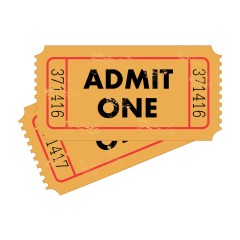 "Admit One" vintage tickets