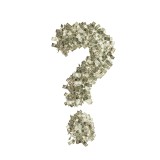 Question mark made out of money
