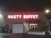 Dynasty Buffet signage Fail with burned out lights