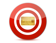 Red Target Symbol with Credit Card as the Bullseye