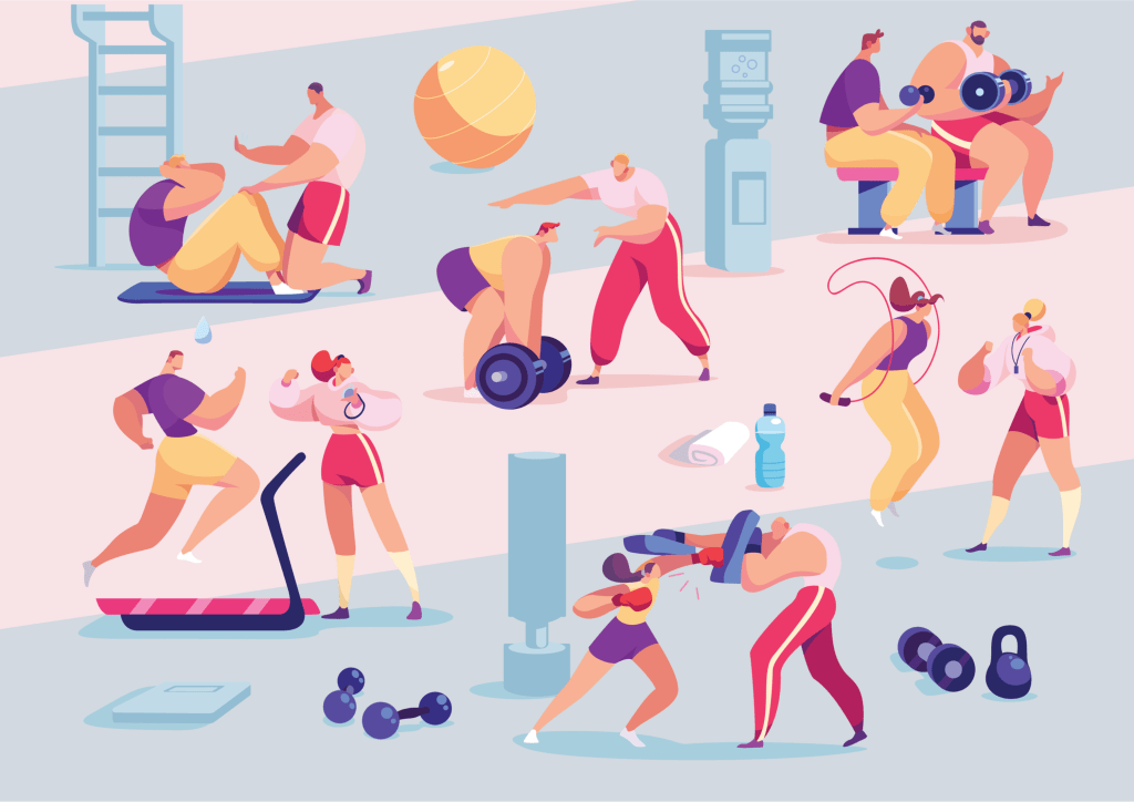 Personal trainers illustration 