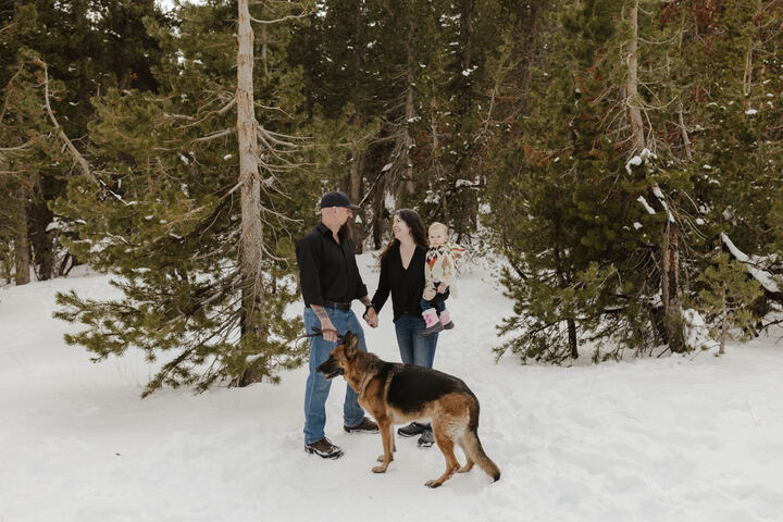 Software customer support employee Jaz in Mount Rose Nevada with her family.