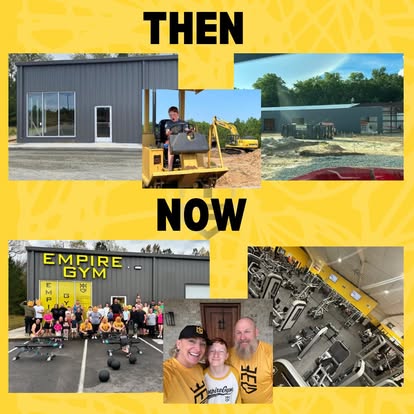 Gym owners Mary & Jamie Cain showing off the progress of their new building and business.