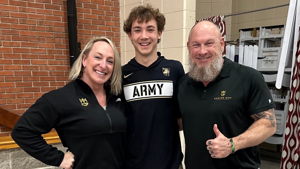 Mary & Jamie Cain with their son - almost grown up now!