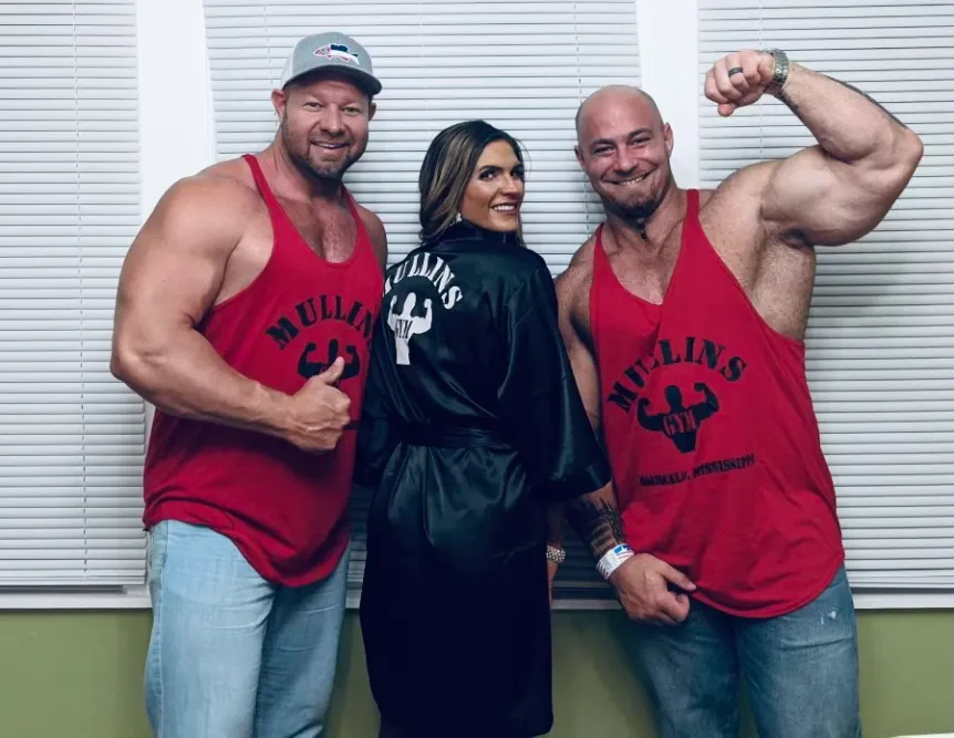 Justin Mullins his wife and friend 